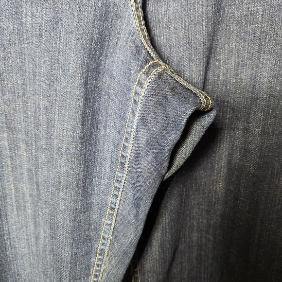 Lands End Dark Wash Mid Rise Bootcut Jeans-Size 14 - Picture 4 of 10
